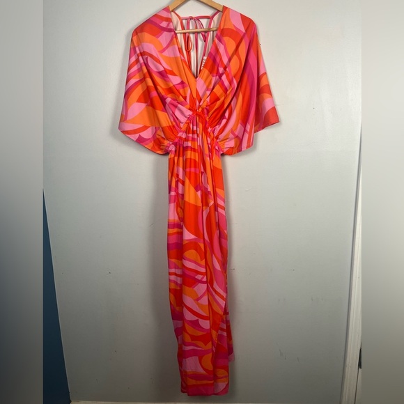 TCEC Size Large Maxi Dress Bonnie Bennett Core Orange - Picture 4 of 7